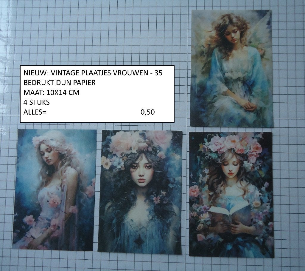⚠️nu 0,35: vintage plaatjes vrouwen 35 ( alleen verzenden, Ophalen, Nieuw, Man of Vrouw, Knipvel