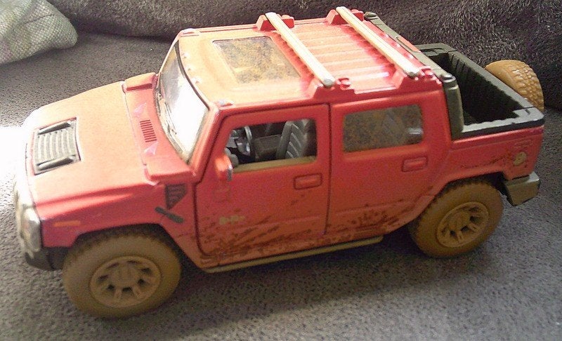 KINSMART HUMMER 2006 H2 Hunter sut muddy 1;40, Ophalen of Verzenden, Gebruikt, Auto