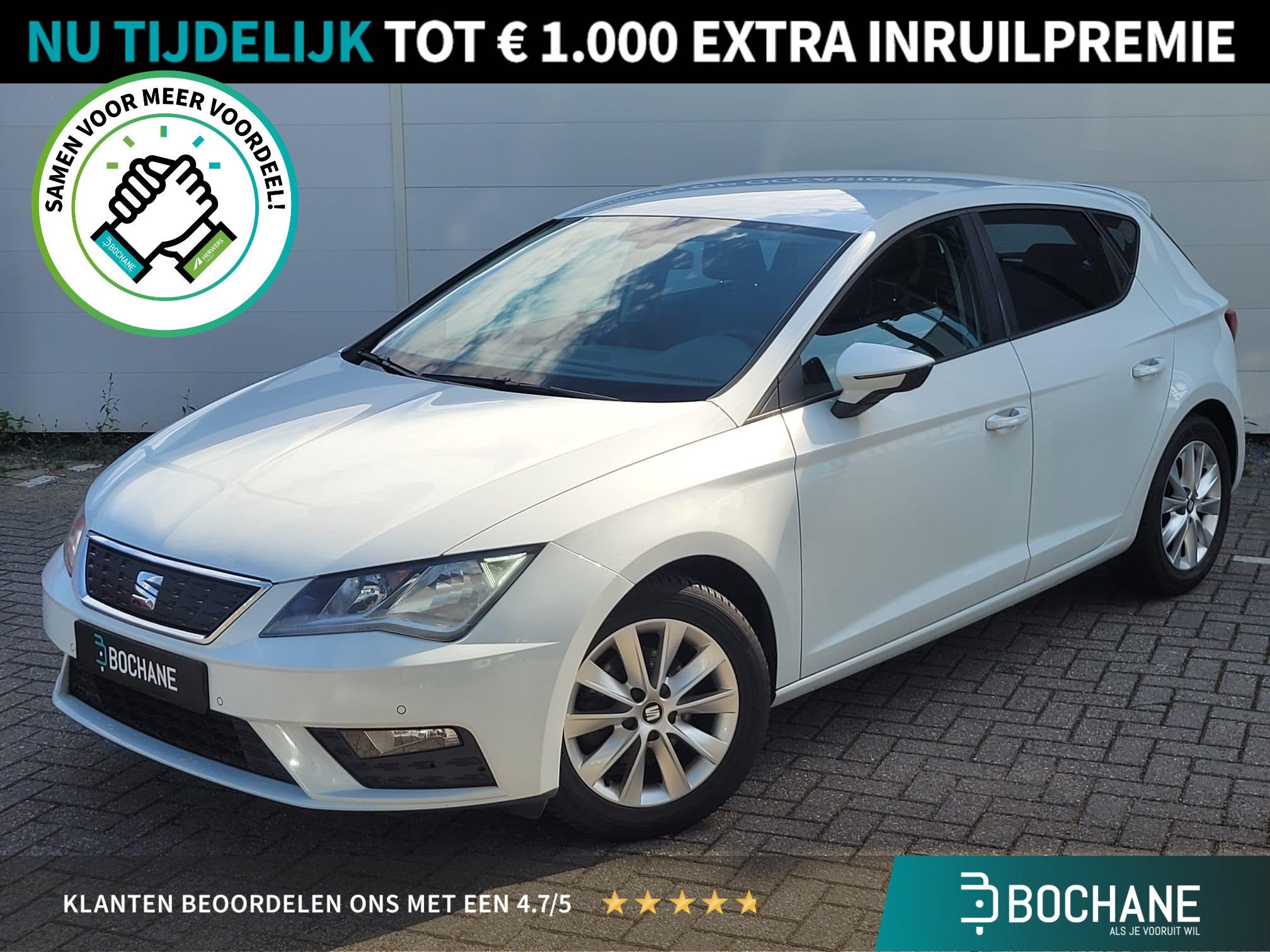 SEAT Leon 1.0 EcoTSI Style Business Intense | Automaat | Par, Auto's, Parkeersensor, Stof, Gebruikt, Met garantie (alle)