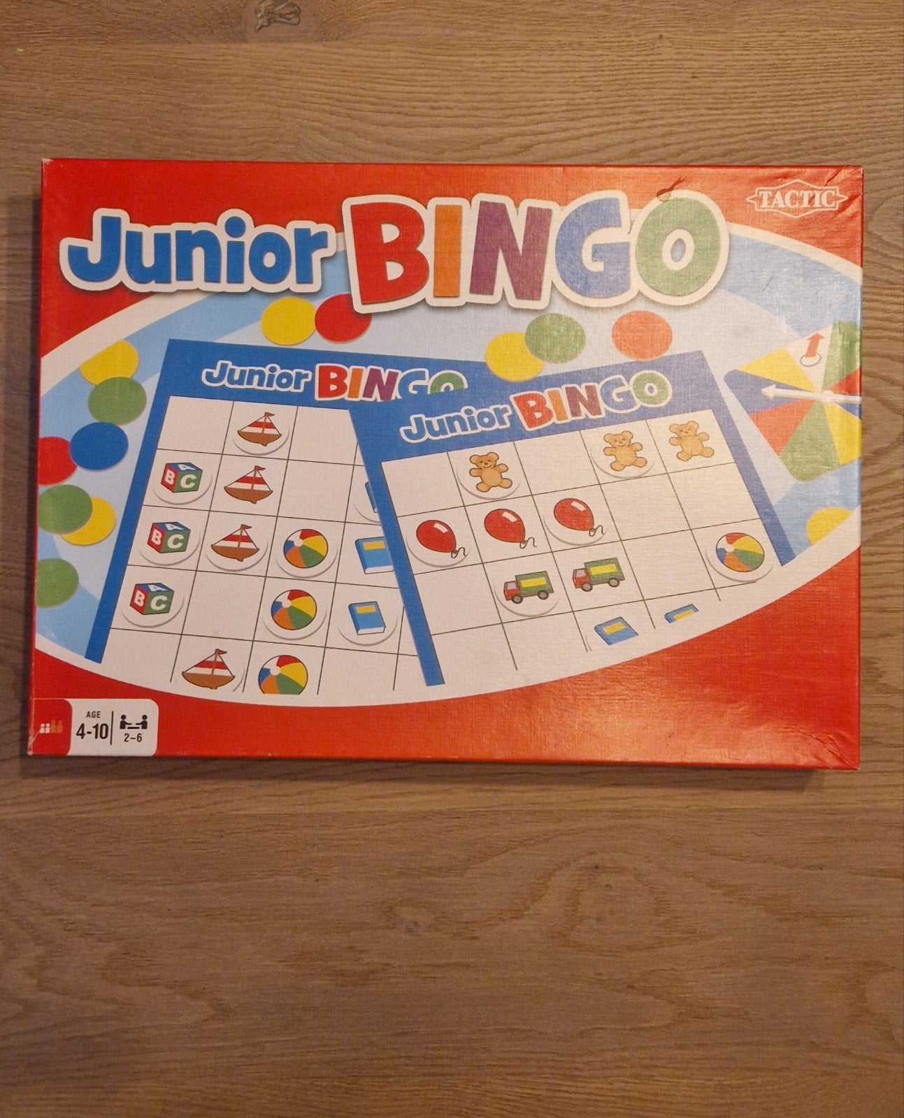 Junior Bingo 4-10jr 2-6 speler Tactic, Ophalen of Verzenden, Gebruikt, Jongen of Meisje