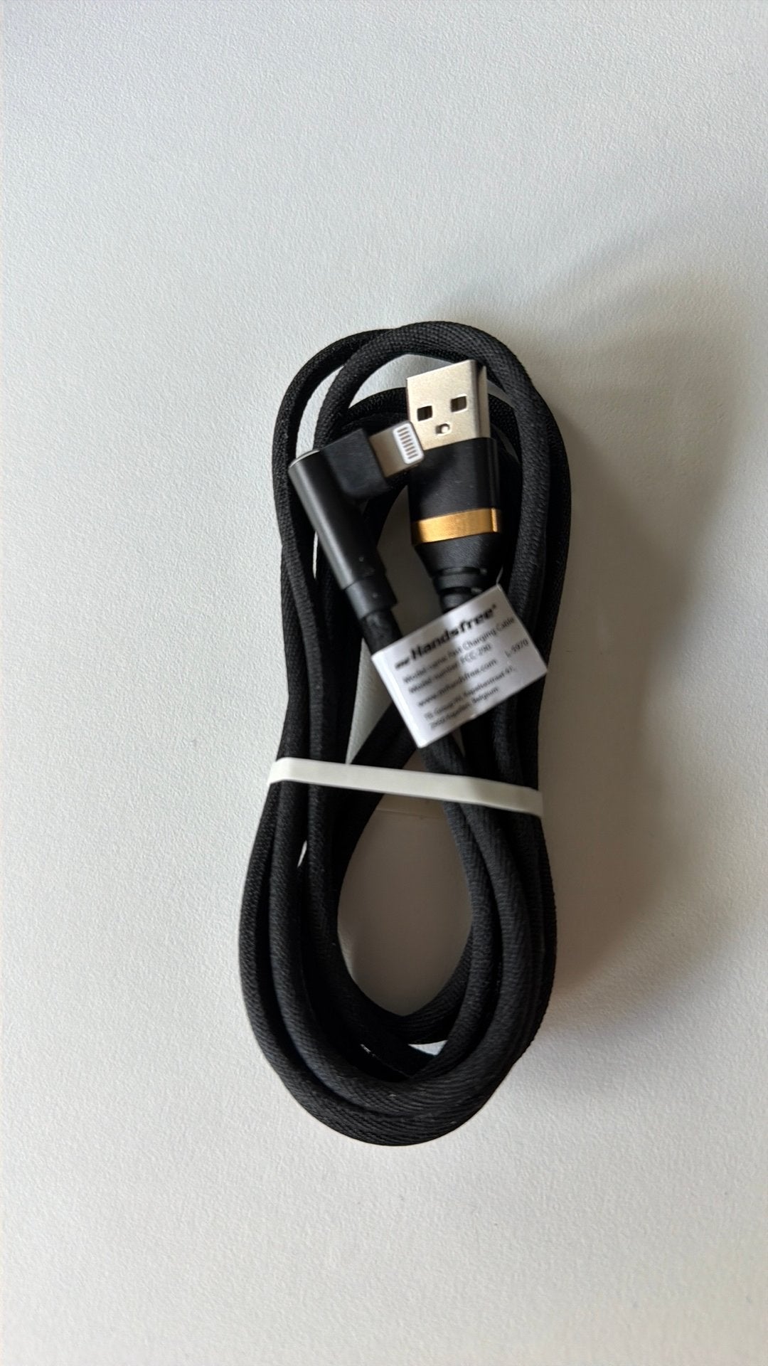 Mr Handsfree Snellaadkabel USB-A naar haakse Lightning FCC-2, Ophalen of Verzenden, Nieuw, Minder dan 2 meter, Overige kabels