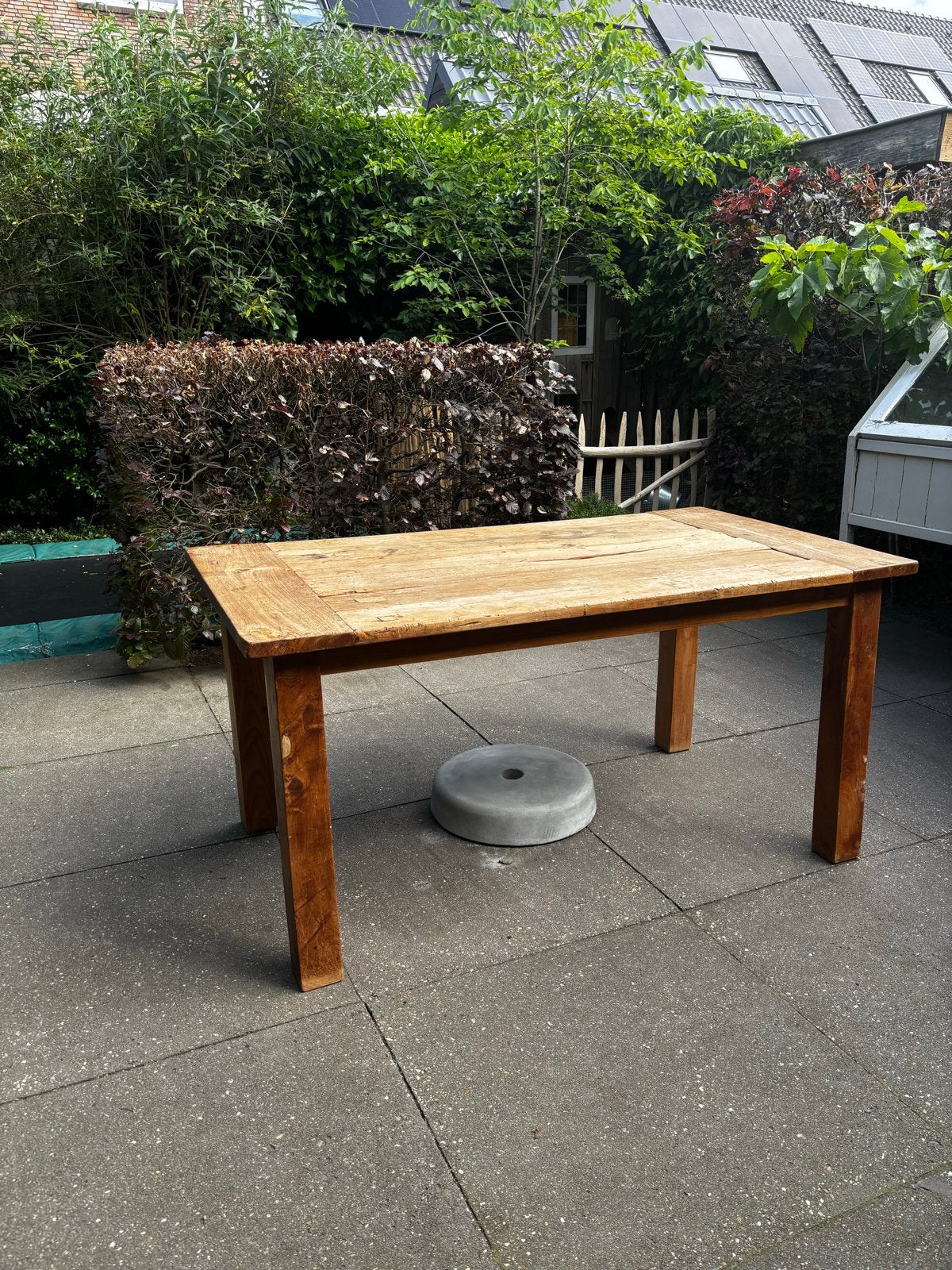 Robuuste houten eettafel - 160x91x79 cm, Ophalen