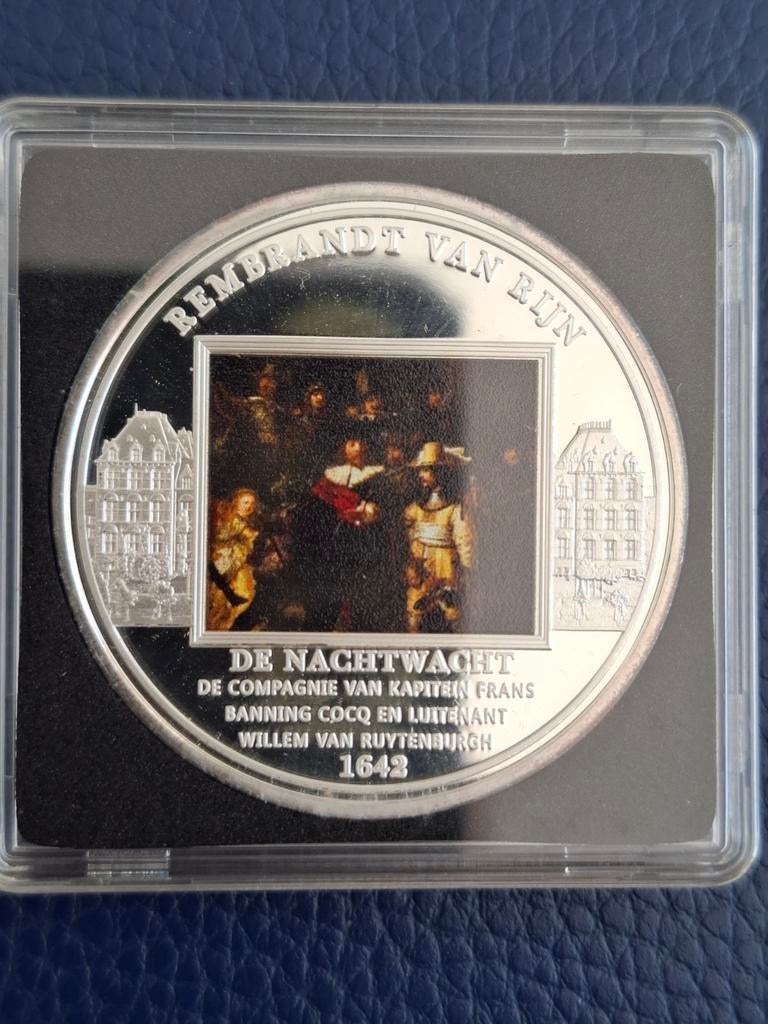 Rembrandt zeer zeldzame verzamelmunt. Zilver, Postzegels en Munten, Ophalen of Verzenden, Zilver