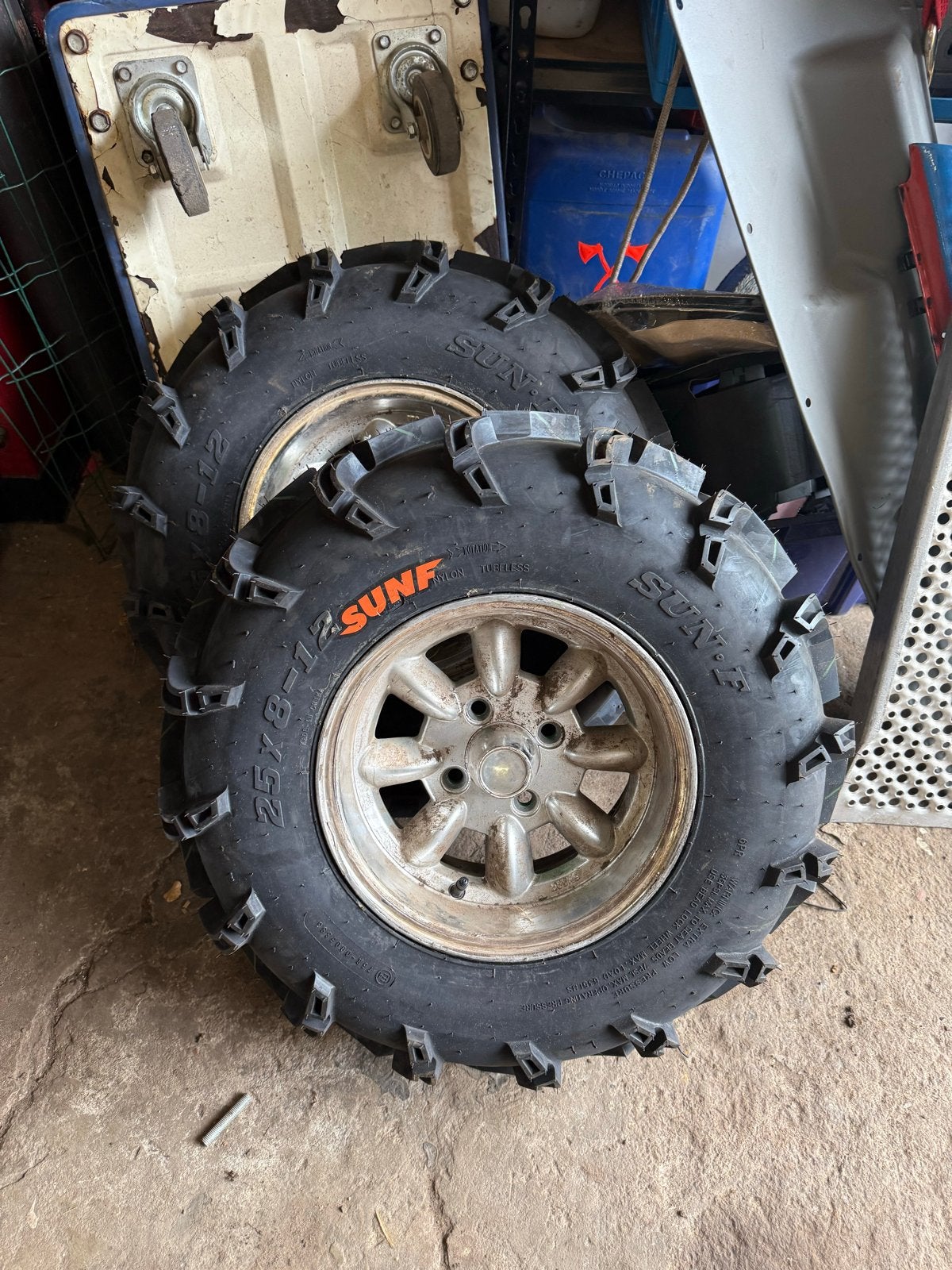 SunF Quad Banden en Velgen - 25x8-12 autocross, Ophalen of Verzenden, Gebruikt