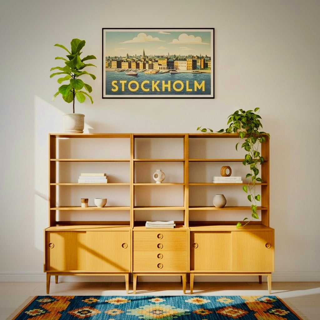 Vintage / wandsysteem van Sambo – 3-delig | jaren 60, Gebruikt, Sambo, 150 tot 200 cm, 25 tot 50 cm