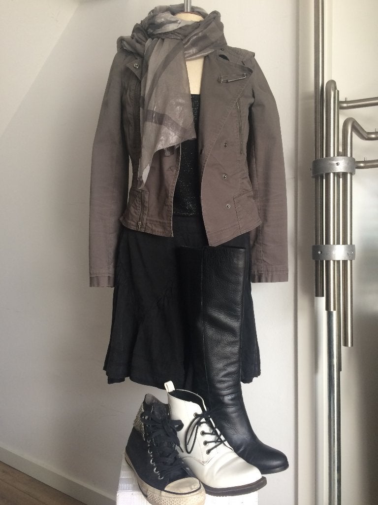 Essentiel Antwerp jas jack grijs khaki groen 38= S/36, Verzenden, Zo goed als nieuw, Essentiel Antwerp, Jasje