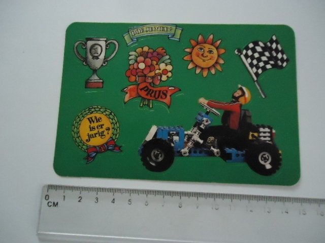 sticker oud Lego speelgoed jaren 70 techniek kaart kind, Verzenden, Zo goed als nieuw, Bedrijf of Vereniging