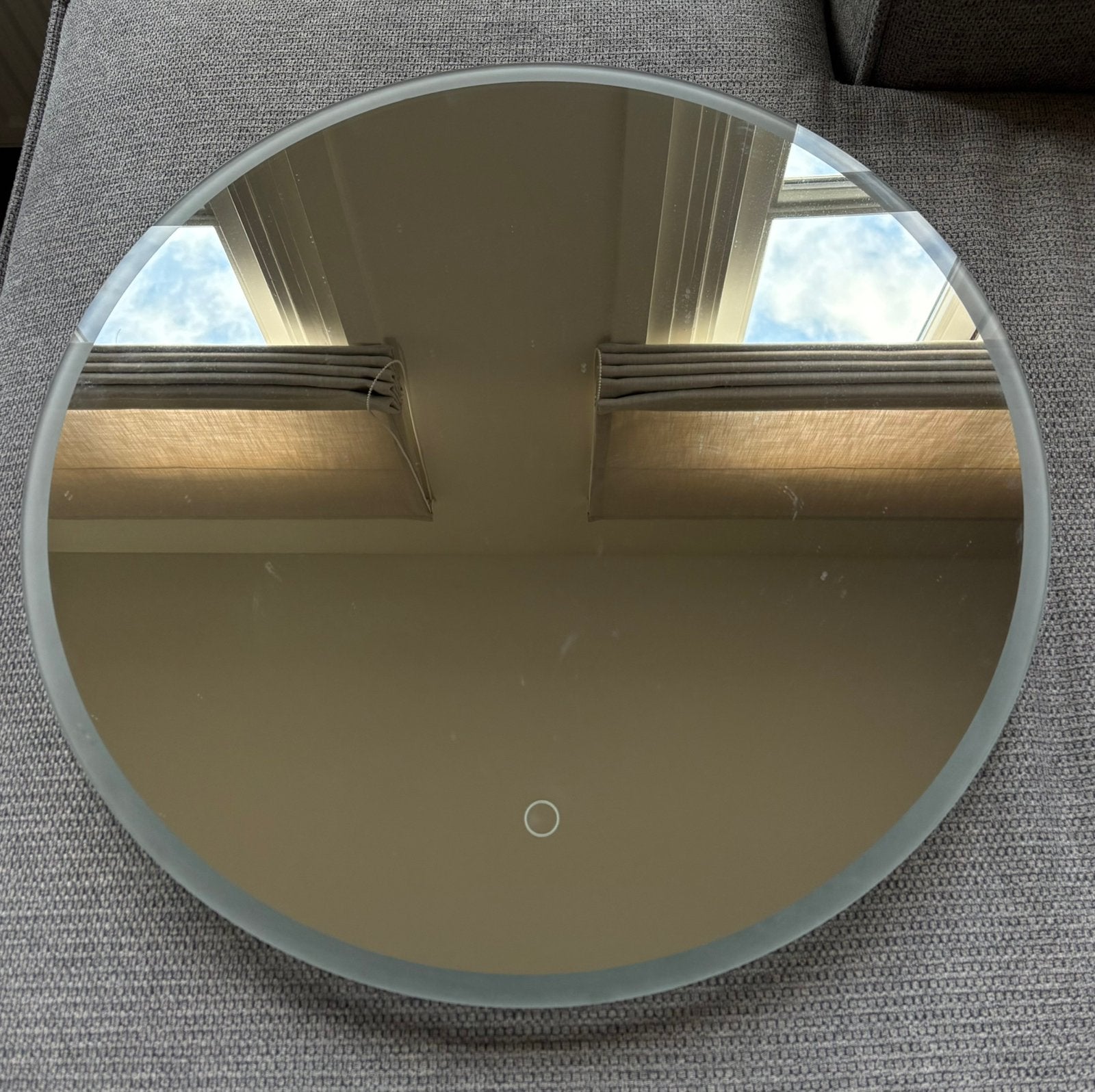 MPGlass Renzo D.60 verlichte badkamerspiege, Huis en Inrichting, Ophalen, Rond, Zo goed als nieuw, Minder dan 100 cm