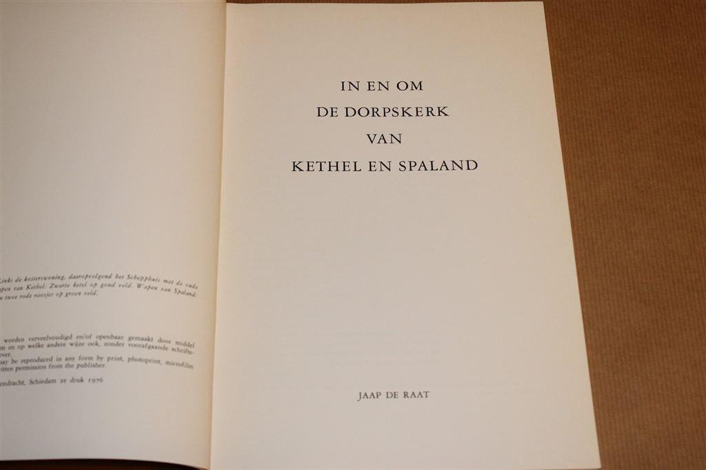 Vintage Kerkgeschiedenis Kethel & Spaland [Schiedam, 1976], Ophalen of Verzenden, Gelezen