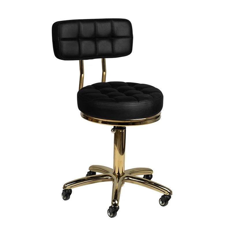 Salonstoel Verstelbaar AM-961 Goud-Zwart, Ophalen, Zo goed als nieuw, Zwart