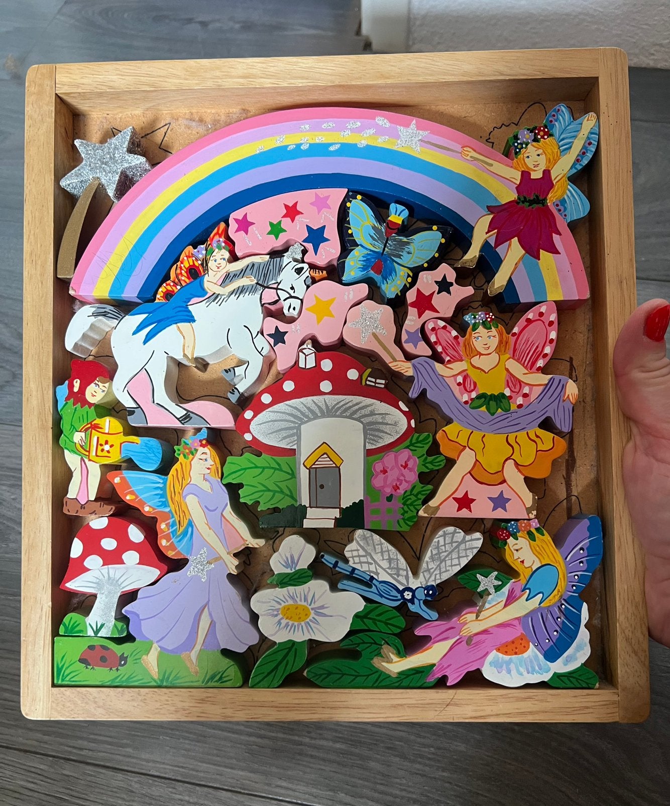 Sprookjes D3 puzzel feeën en elfjes paddestoel poppenhuis, Ophalen of Verzenden, Zo goed als nieuw, Overige typen