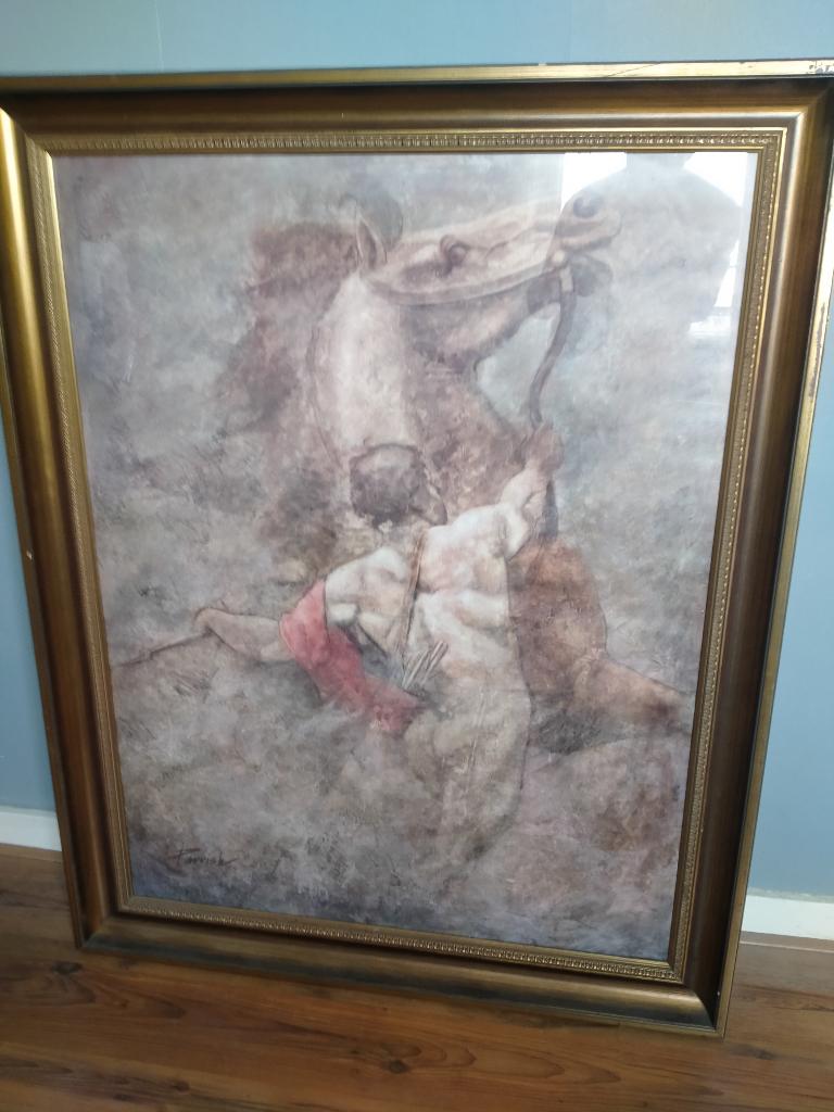 Twee ingelijste posters, Huis en Inrichting, Woonaccessoires | Schilderijen, Tekeningen en Foto's, Ophalen, Gebruikt, 100 tot 125 cm