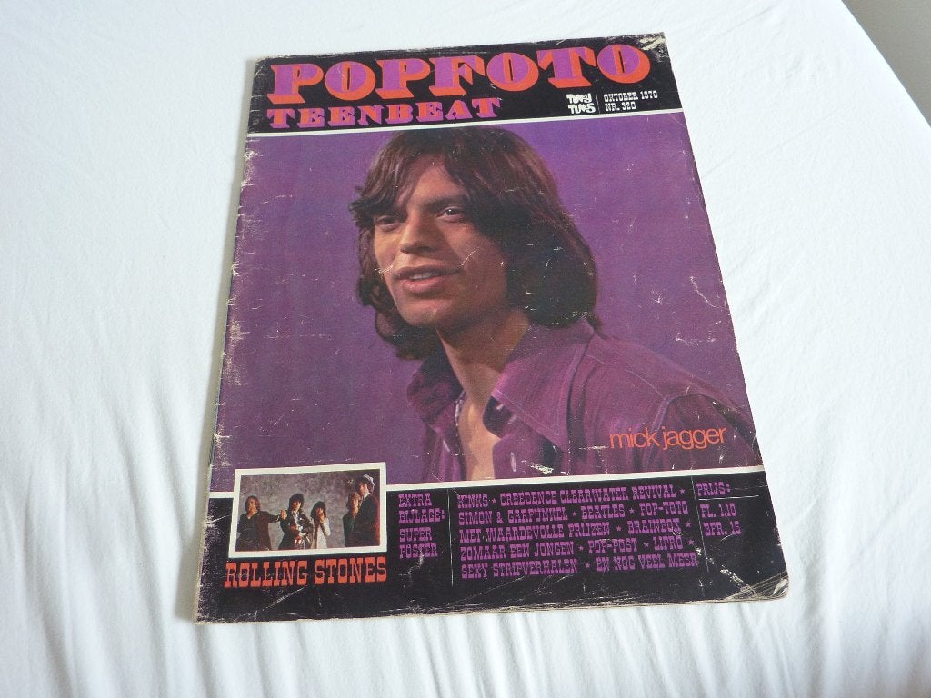 POPFOTO NR 320 1970-STONES-KINKS-CCR-EARTH & FIRE-GARFUNKEL, Verzamelen, Ophalen of Verzenden, 1960 tot 1980, Tijdschrift