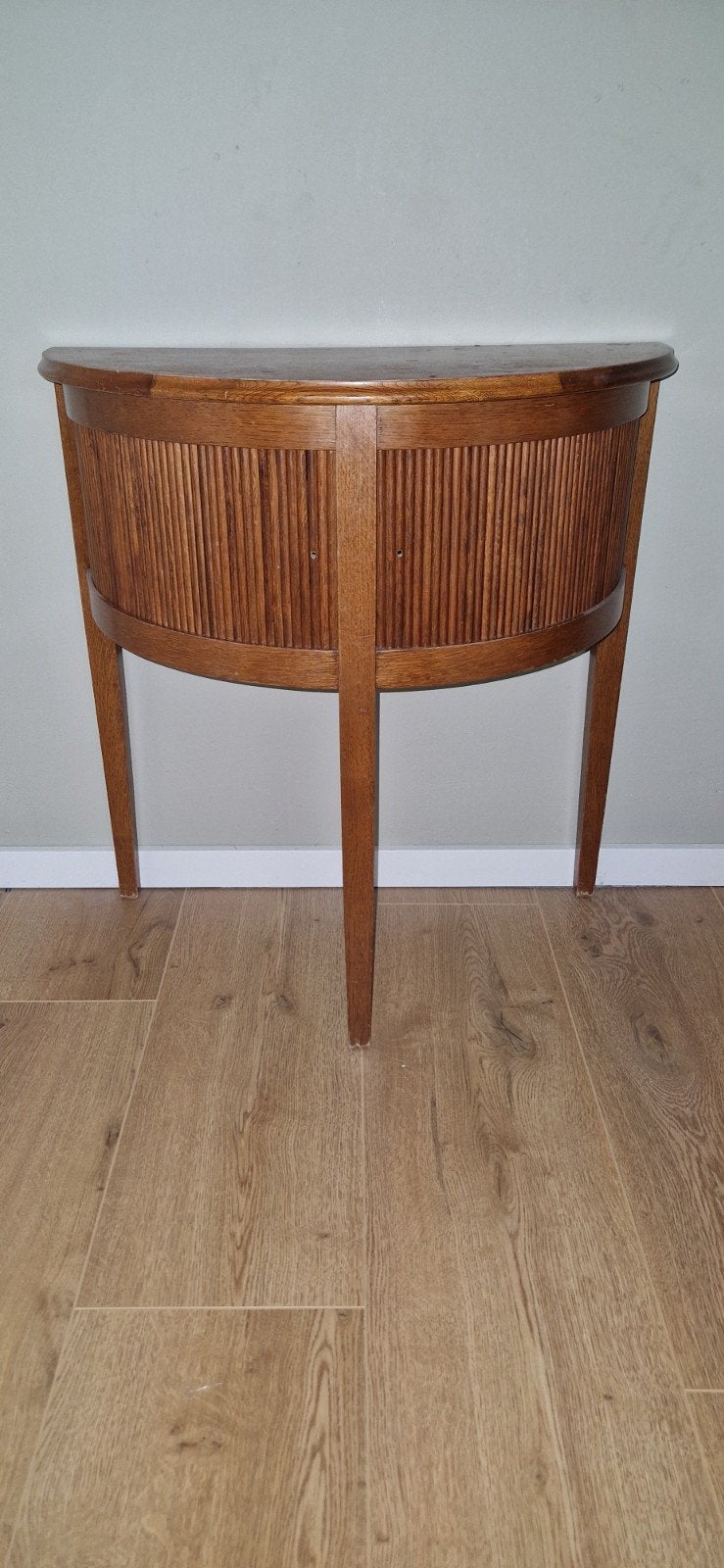 Antiek/vintage halfrond rolluikkastje, Ophalen of Verzenden, Gebruikt, 65 cm of meer, 70 cm of meer