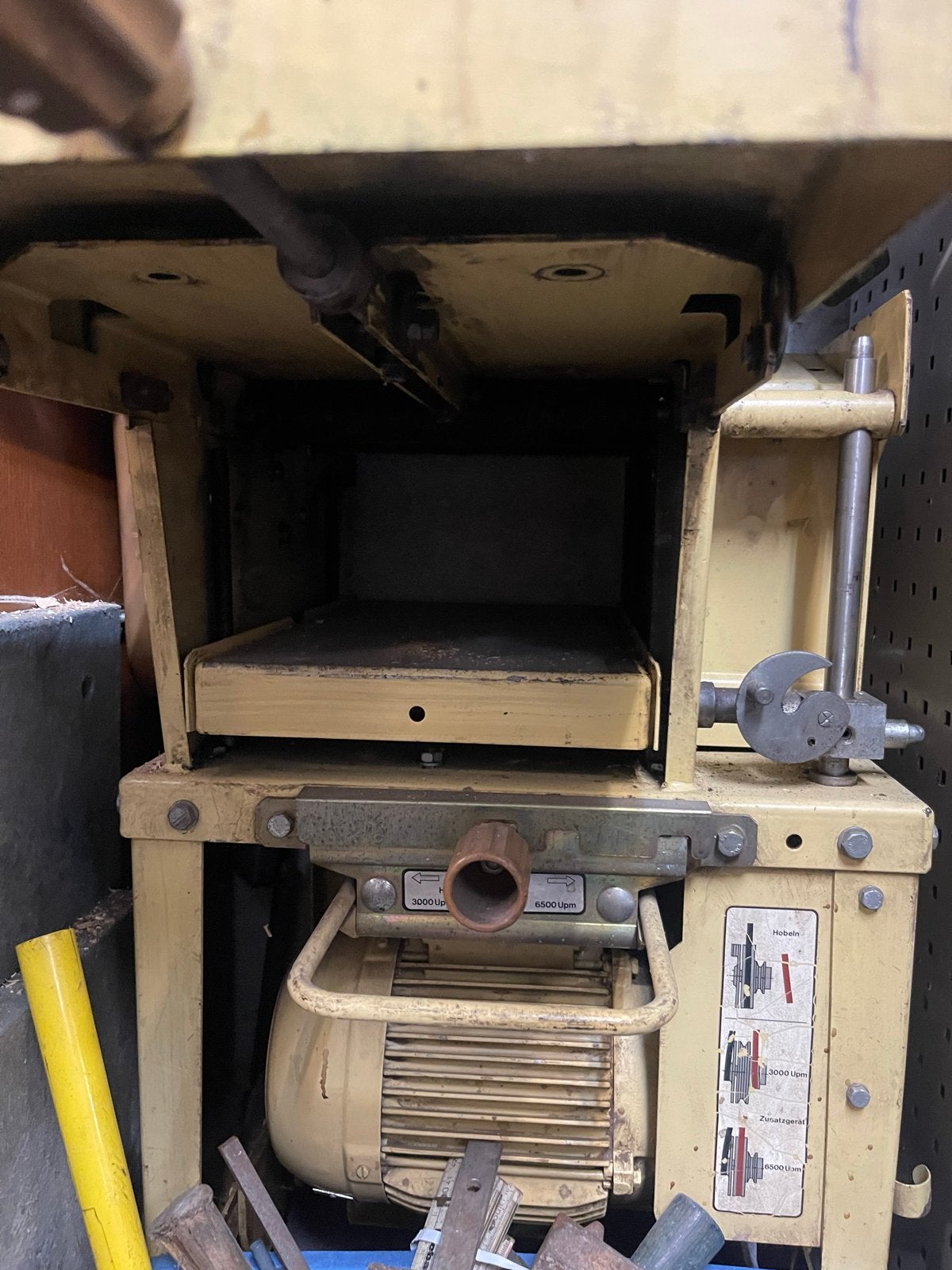 Scheppach HM-2 combinatie Vlak- en Vandiktebank, Ophalen, Gebruikt