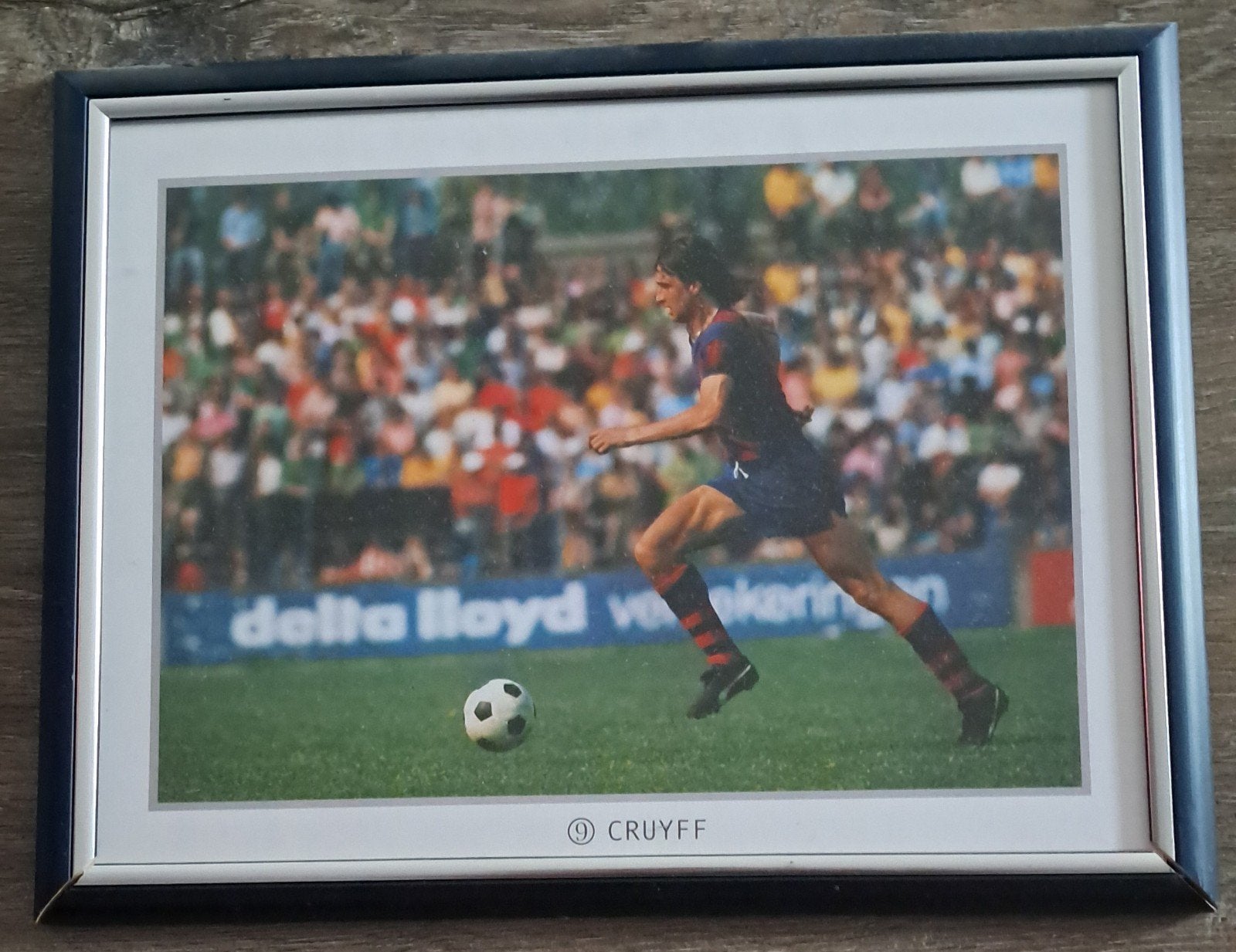 Ingelijste foto Johan Cruijff - FC Barcelona, Ophalen of Verzenden, Zo goed als nieuw, Ajax