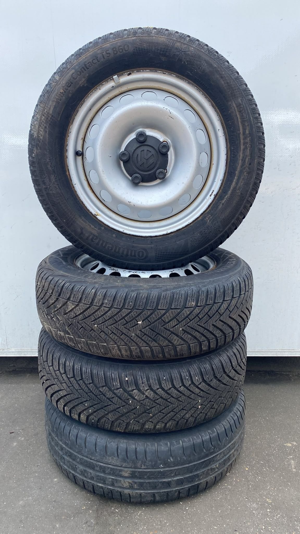 Volkswagen Caddy Golf 5 6 7 8 Velgen 195-65-15 5x112 - Set 2, Gebruikt, -, -, Banden en Velgen