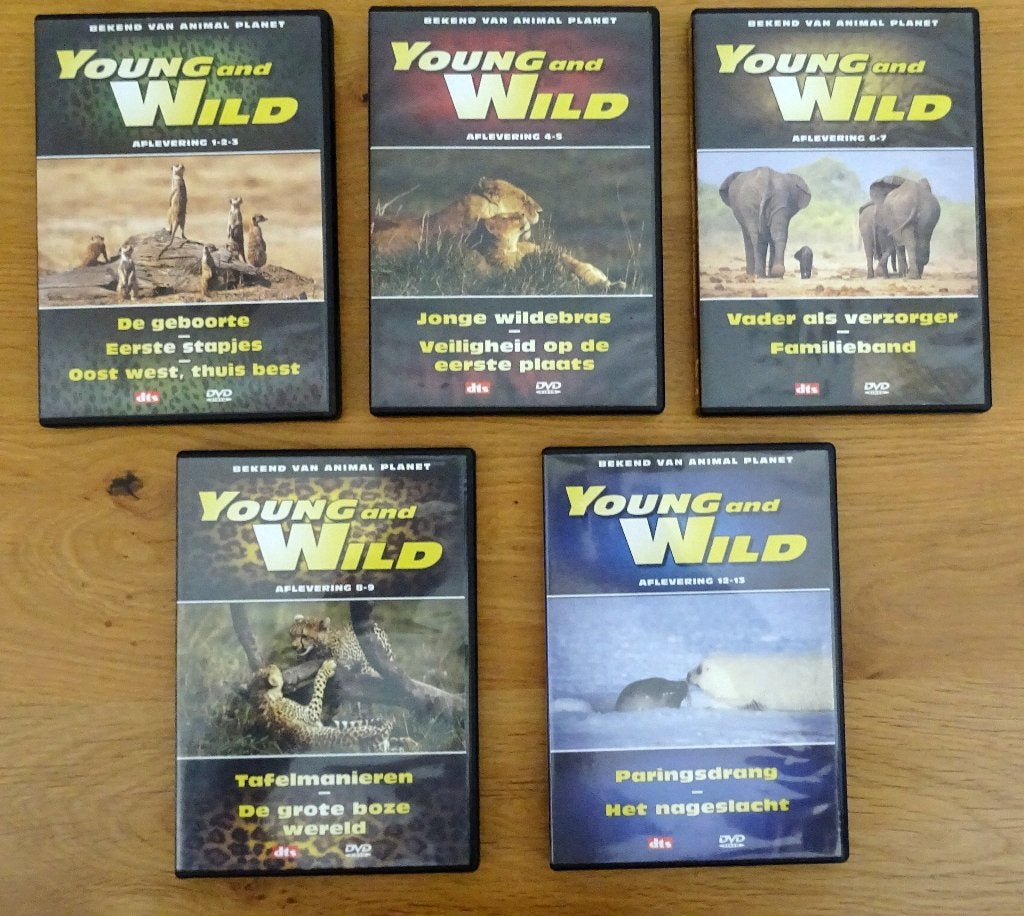 DVD Yong and Wild 5 natuurfilms, Alle leeftijden, Nederlands, Natuur, Ophalen of Verzenden