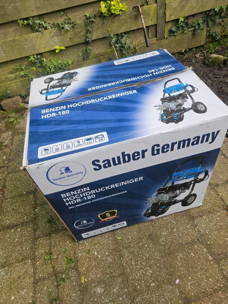 Sauber benzine hoogdruk reiniger SG-HPW180 nieuw in doos., Ophalen, Nieuw, Benzine, Met regelbare waterdruk