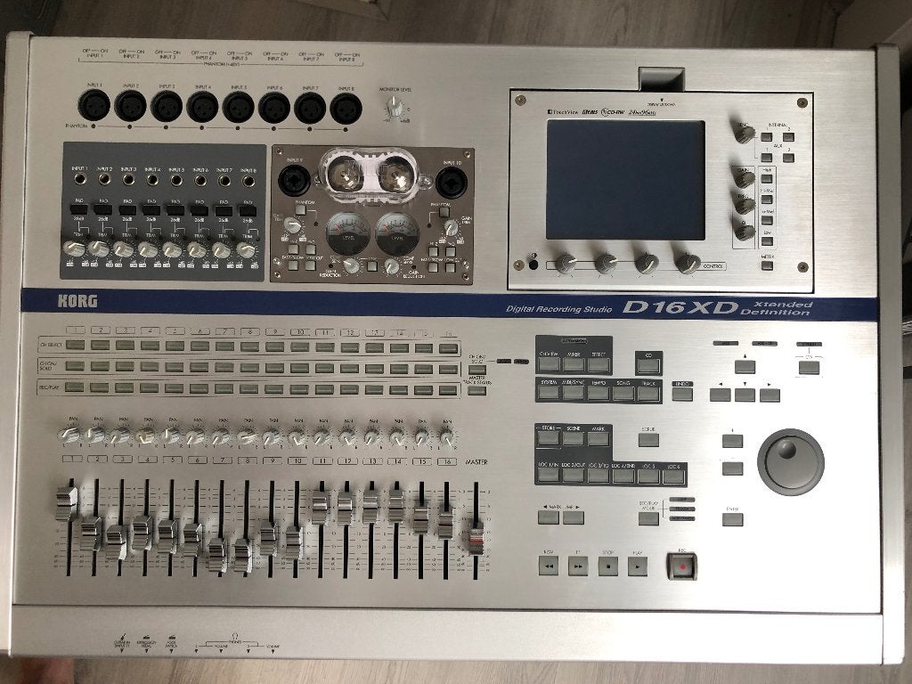 Korg D16XD multitrack recorder mixer cd writer met TPB-2 exp, Ophalen of Verzenden, Zo goed als nieuw