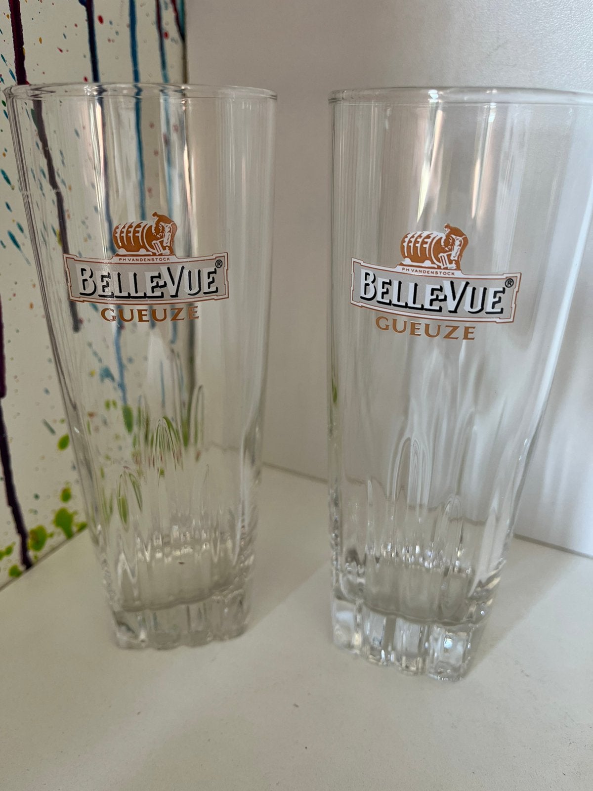 Belle-Vue Gueuze bierglazen set van 6 glazen, Ophalen of Verzenden, Nieuw, Glas of Glazen, Overige merken
