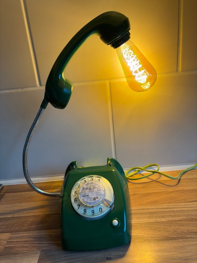 vintage telefoon, Ophalen of Verzenden, Gebruikt, Met draaischijf