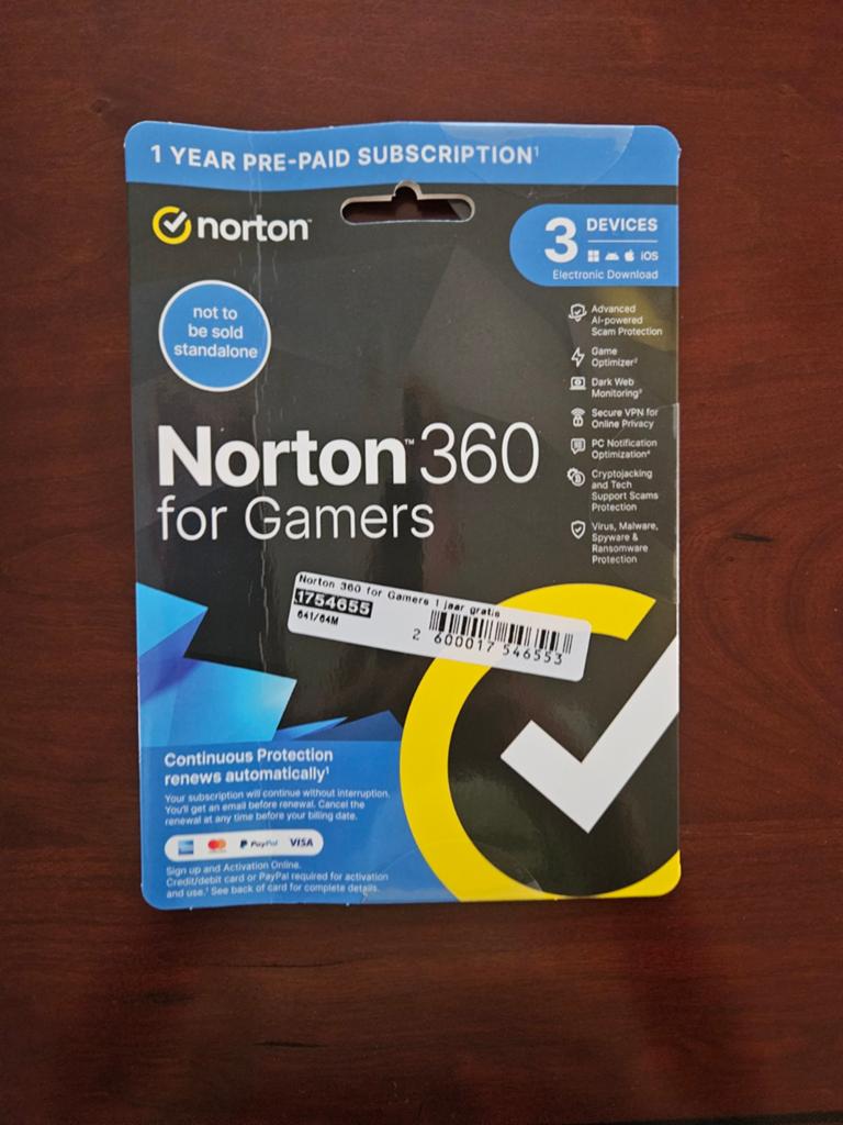 Norton 360 Antivirus voor Gamers - 1 jaar abonnement, Computers en Software, Antivirus- en Beveiligingssoftware, Ophalen of Verzenden