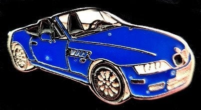 B.M.W. type Z 3 pin-blauw gelakt, Verzamelen, Verzenden, Nieuw, Transport, Speldje of Pin