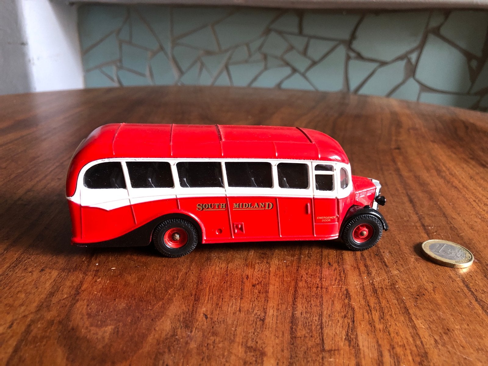 Corgi Toys South Midland Bus LJO 757 - Vintage Modelbus, Ophalen of Verzenden, Gebruikt, Bus of Vrachtwagen