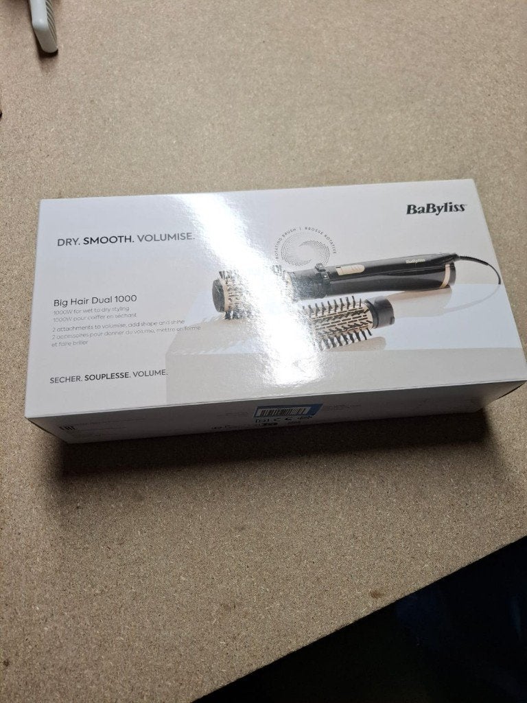 BaByliss Big Hair 1000 Roterende Föhnborstel AS962E DC10143, Nieuw, Ophalen of Verzenden, Weltevreden 2B, 3731AL De Bilt, Info@babyliss.nl