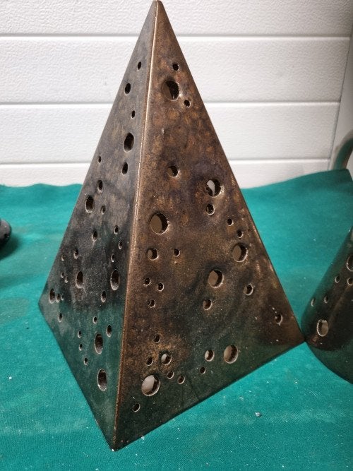 windlichten brons kleurig ceramic, Huis en Inrichting, Ophalen of Verzenden, 'T Olde Gre-j, Info@toldegrej.nl, Endepoelstraat 20f Didam