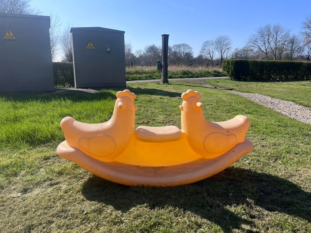 Gele wipkip van hardplastic, Ophalen, Gebruikt