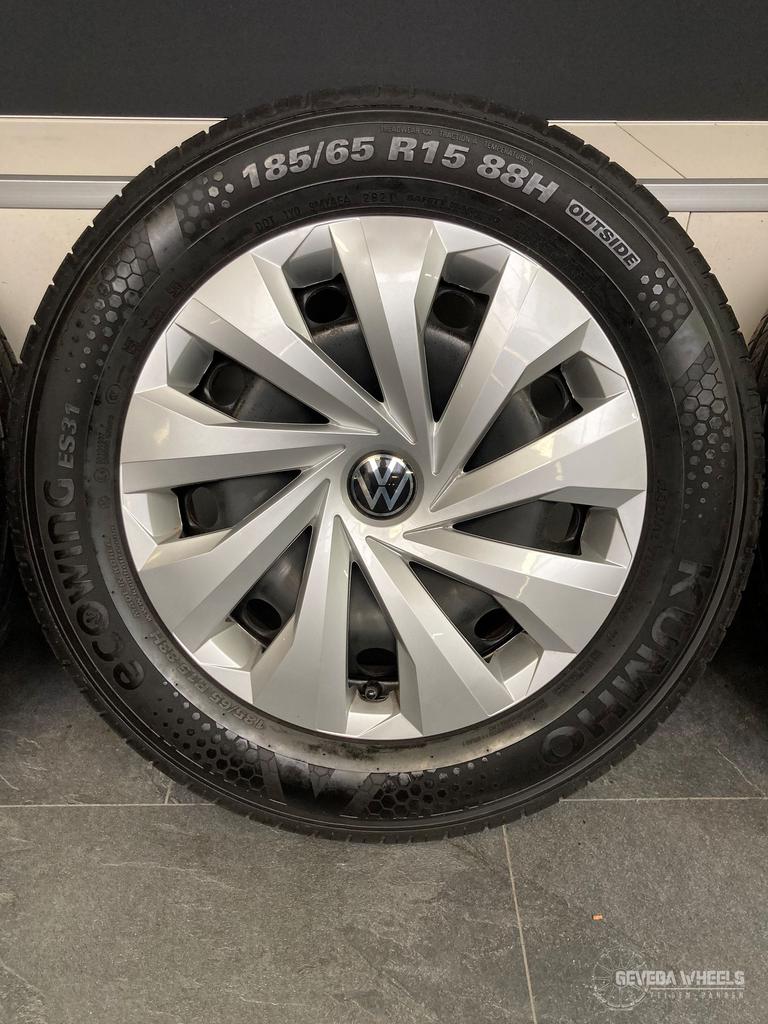 15” originele Volkswagen Polo 2G0 velgen + banden 5x100, Gebruikt, 15 inch, -, -