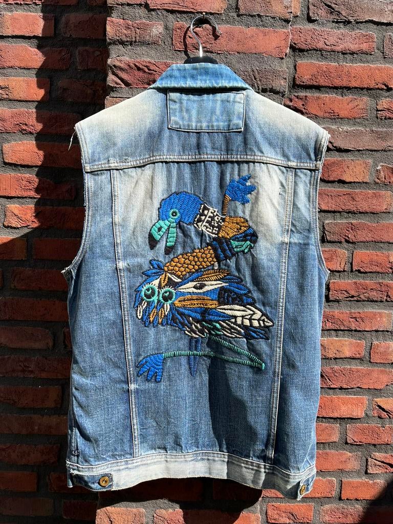 Scotch & Soda denim lot 22 vest maat M, Ophalen of Verzenden, Zo goed als nieuw, Maat 52/54 (L), Blauw