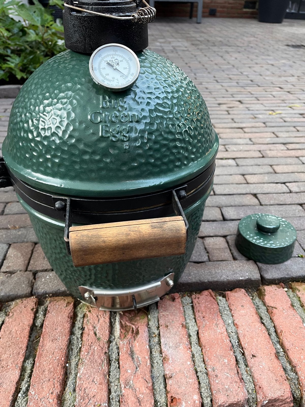 Big Green Egg Mini bbq, Ophalen, Gebruikt