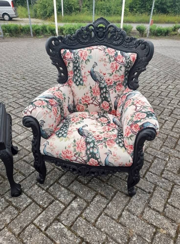 Mooie barok fauteuile geheel opnieuw gestoffeerd, Huis en Inrichting, Fauteuils, Ophalen, Zo goed als nieuw, 75 tot 100 cm