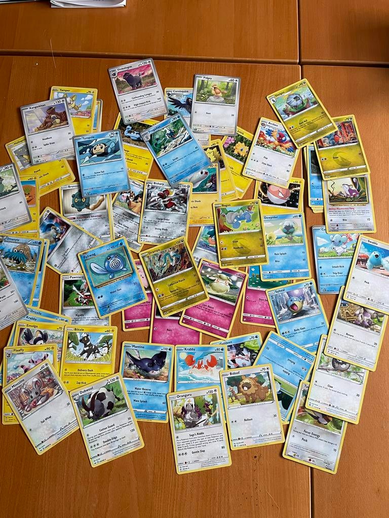Grote verzameling Pokémon kaarten - Diverse types, Ophalen of Verzenden, Gebruikt, Meerdere kaarten