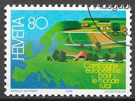 Zwitserland: Mi. 1367 uit 1988, Ophalen of Verzenden, Gestempeld