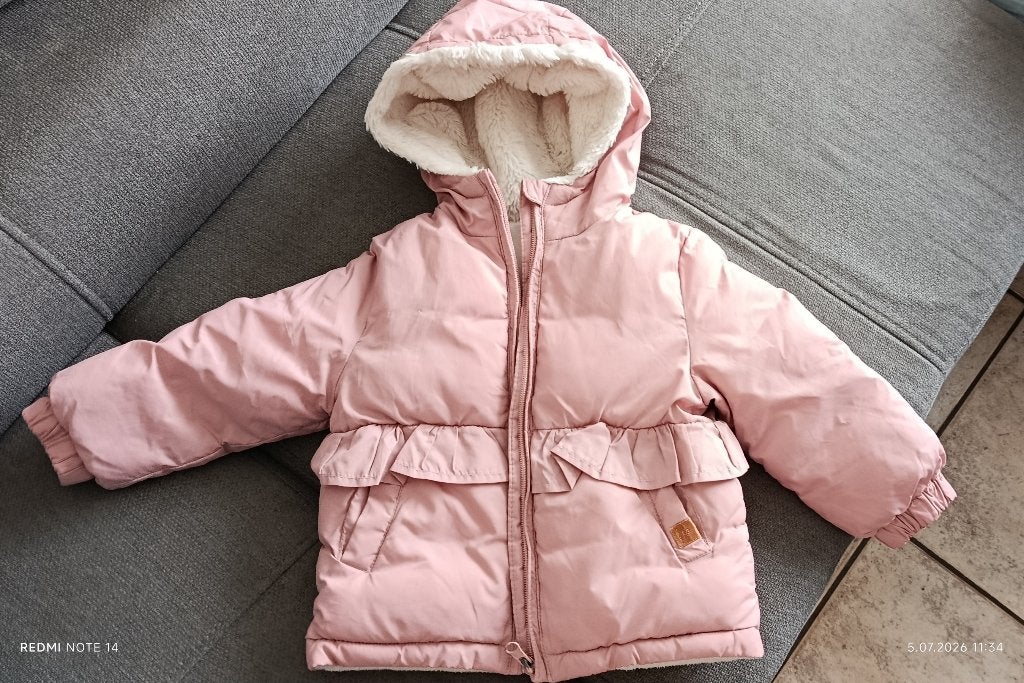 Warme jas maat 92, Gebruikt, Meisje, Mango, Ophalen of Verzenden