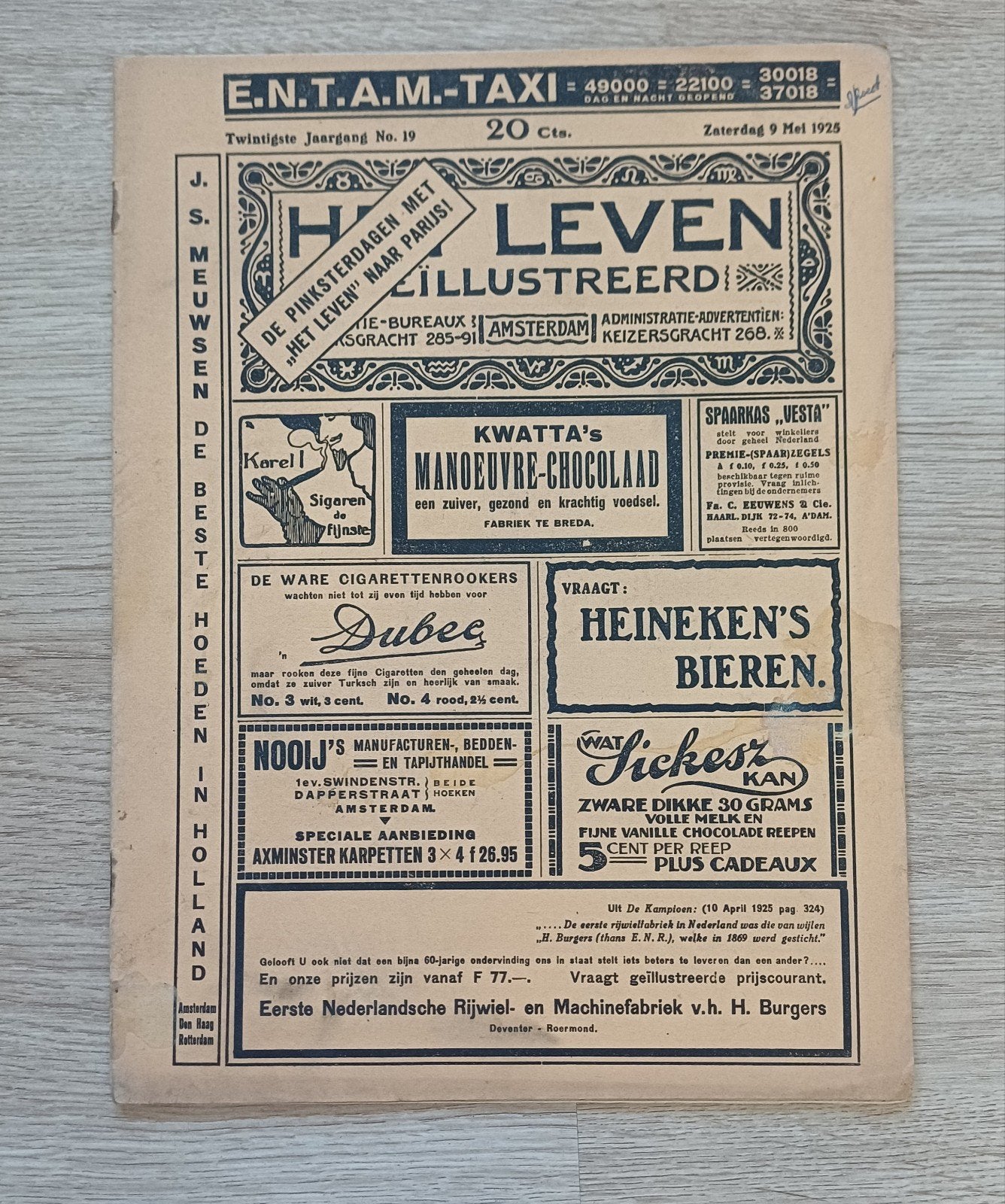 Het Leven Geïllustreerd - Twintigste Jaargang No. 19 (1925), Verzamelen, Tijdschriften, Kranten en Knipsels, Ophalen of Verzenden