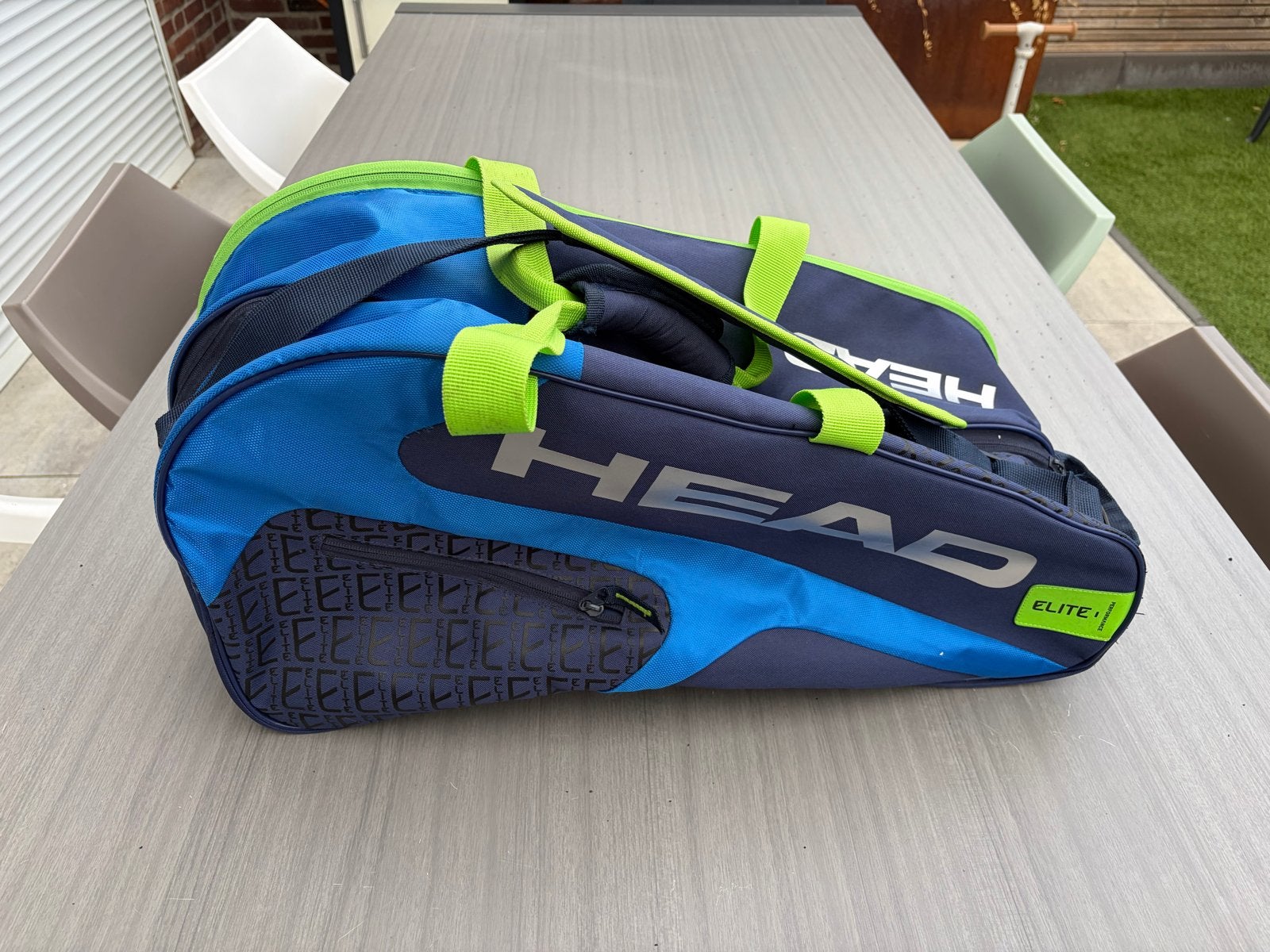 Head Elite Padel Tennistas - Blauw/Groen, Sport en Fitness, Tennis, Gebruikt, Tas, Head, Ophalen