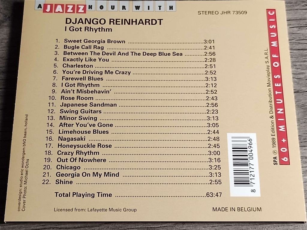 Django Reinhardt – I Got Rhythm, Ophalen of Verzenden, Zo goed als nieuw, Jazz