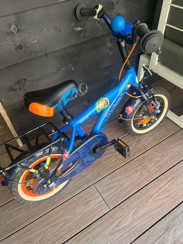 Loekie 12 inch kinderfiets blauw, Ophalen, Terugtraprem, Gebruikt, Loekie