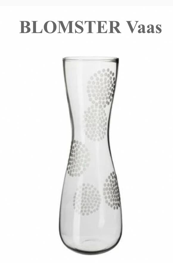 Zgan ikea blomster glazen vaas, Ophalen, Overige kleuren, Minder dan 50 cm, Glas