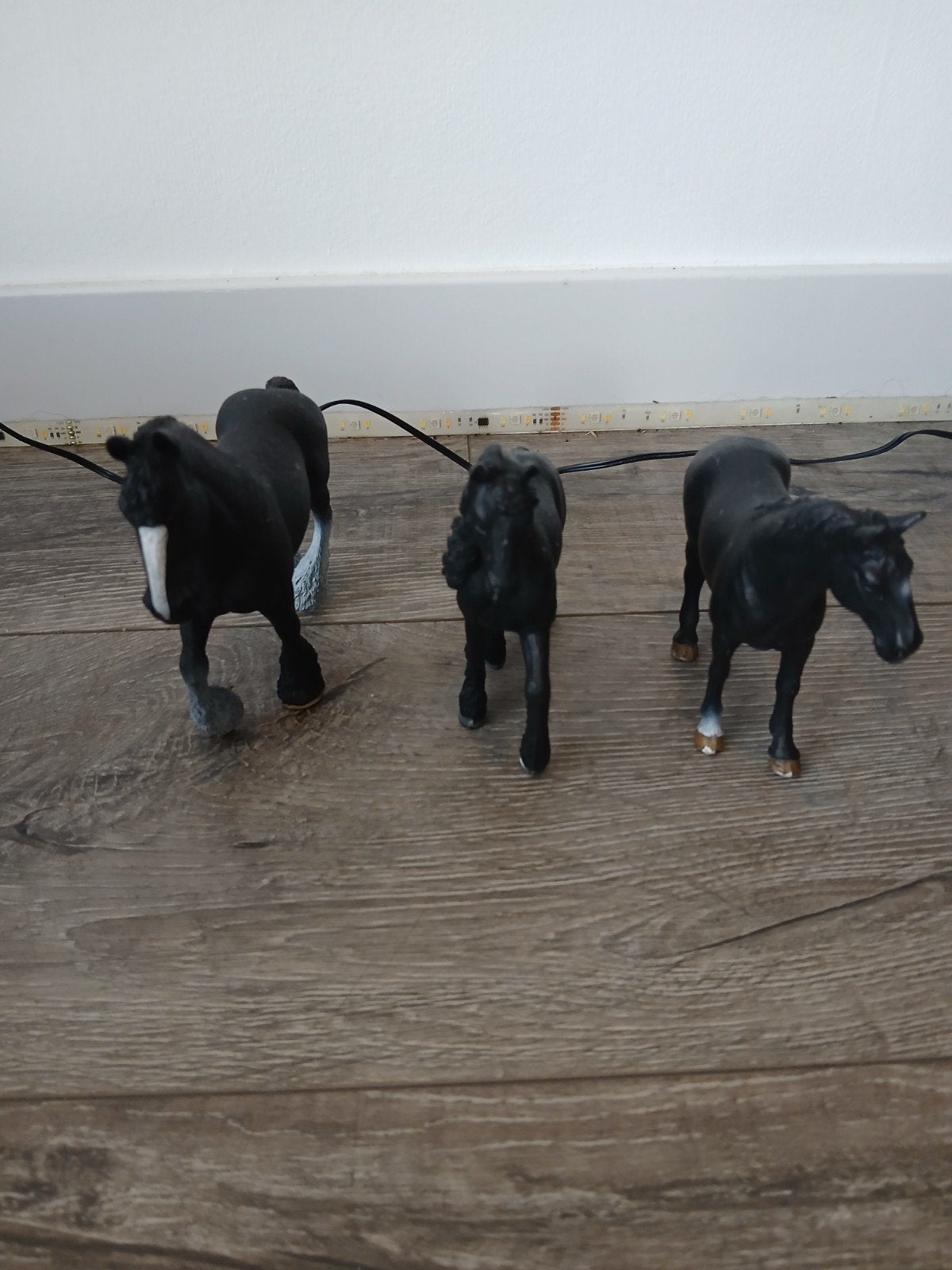 Schleich paarden set - 3 Friese paarden, Ophalen of Verzenden, Gebruikt, Jongen of Meisje