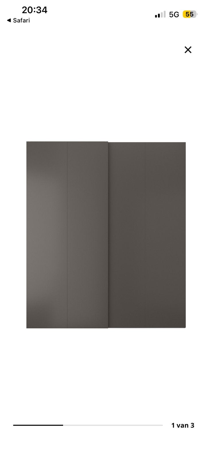 Pax kast deuren, Ophalen, Zo goed als nieuw, 50 tot 75 cm, 200 cm of meer