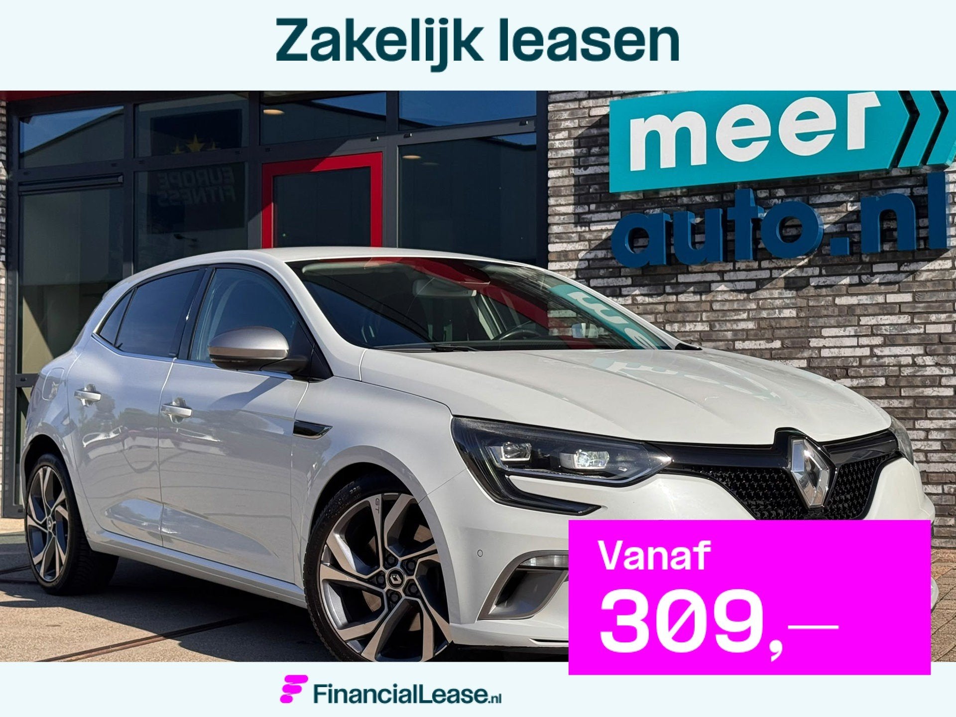 Renault Mégane 1.6 TCe GT 205pk ORGNL l HUD l BOSE l ADAP.C, Gebruikt, 4 cilinders, 1650 kg, Wit