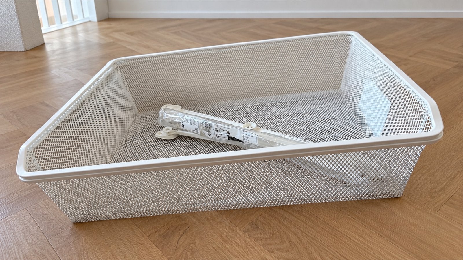 2 IKEA KOMPLEMENT draadmand 75  58 cm wit – met rails, Ophalen