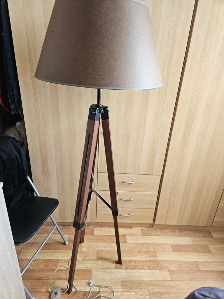 Bruine design lamp, Huis en Inrichting, Lampen | Vloerlampen, Ophalen of Verzenden, Minder dan 100 cm