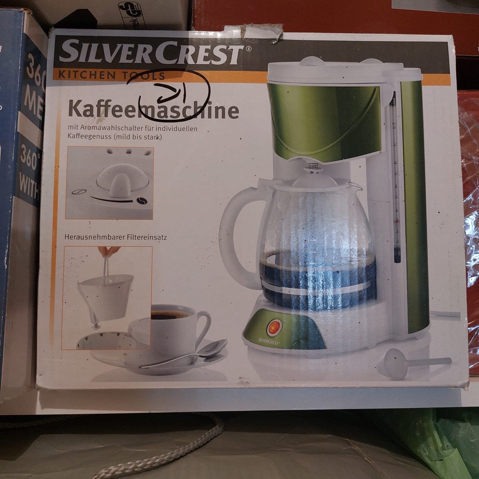 SilverCrest Kaffeemaschine - Nieuw in doos, Gemalen koffie, Ophalen of Verzenden, 4 tot 10 kopjes, Koffiemachine
